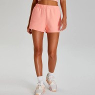 Women Fashion Casual Solid Color High Waist Loose Sports Shorts