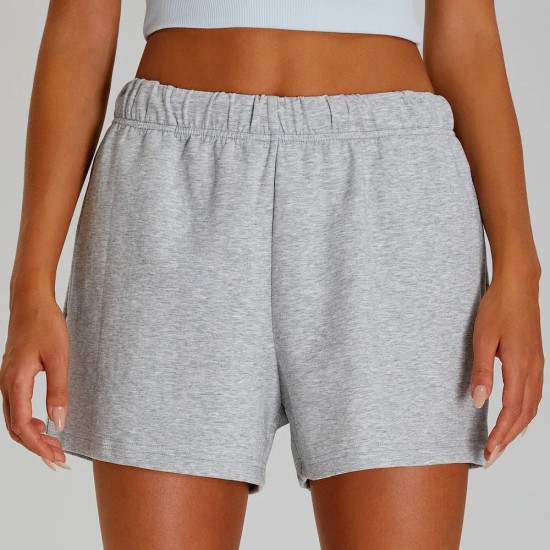 Women Fashion Casual Solid Color High Waist Loose Sports Shorts Women Fashion Casual Solid Color High Waist Loose Sports Shorts