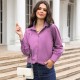 Women Elegant Solid Color Lapel Long Sleeve Blouses Women Elegant Solid Color Lapel Long Sleeve Blouses