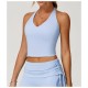 Women Casual Solid Color Quick-Dry Sports Tank Top Women Casual Solid Color Quick-Dry Sports Tank Top