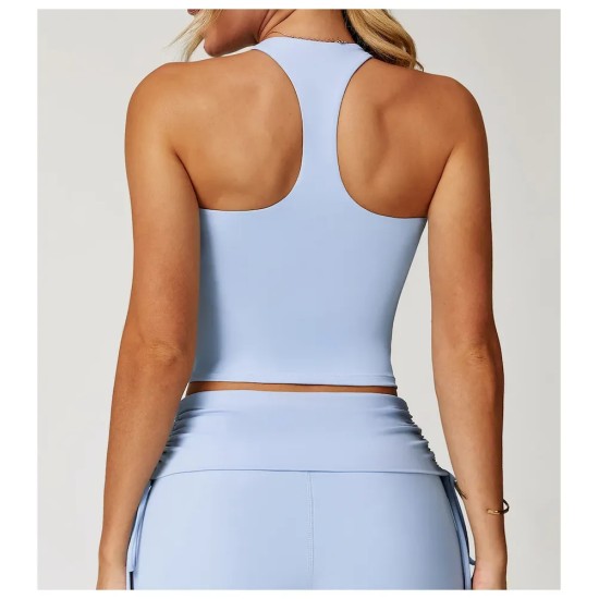 Women Casual Solid Color Quick-Dry Sports Tank Top Women Casual Solid Color Quick-Dry Sports Tank Top