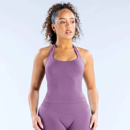 Women Fashion Sexy Solid Color Halter-Neck Sports Yoga Tank Top Women Fashion Sexy Solid Color Halter-Neck Sports Yoga Tank Top