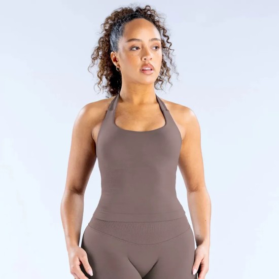 Women Fashion Sexy Solid Color Halter-Neck Sports Yoga Tank Top Women Fashion Sexy Solid Color Halter-Neck Sports Yoga Tank Top