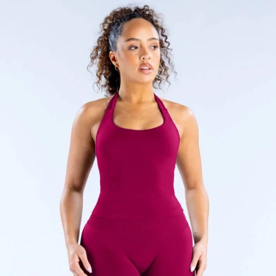 Women Fashion Sexy Solid Color Halter-Neck Sports Yoga Tank Top Women Fashion Sexy Solid Color Halter-Neck Sports Yoga Tank Top