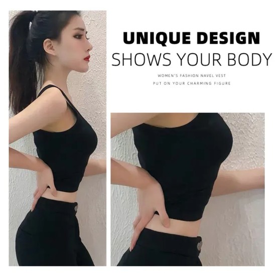 Women Edgy Cheap Basic High-waisted Solid Color Backless Crop Tank Top Women Edgy Cheap Basic High-waisted Solid Color Backless Crop Tank Top
