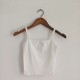 Women Edgy Cheap Basic High-waisted Solid Color Backless Crop Tank Top Women Edgy Cheap Basic High-waisted Solid Color Backless Crop Tank Top