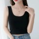 Women Edgy Cheap Basic High-waisted Solid Color Backless Crop Tank Top Women Edgy Cheap Basic High-waisted Solid Color Backless Crop Tank Top