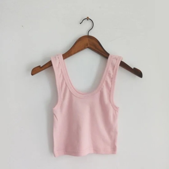 Women Edgy Cheap Basic High-waisted Solid Color Backless Crop Tank Top Women Edgy Cheap Basic High-waisted Solid Color Backless Crop Tank Top