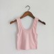 Women Edgy Cheap Basic High-waisted Solid Color Backless Crop Tank Top Women Edgy Cheap Basic High-waisted Solid Color Backless Crop Tank Top