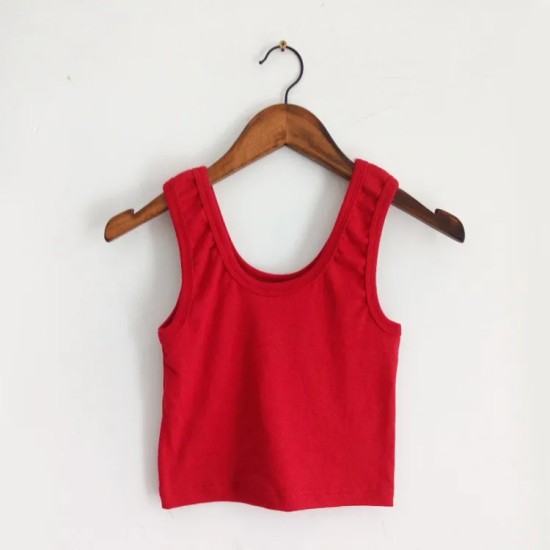 Women Edgy Cheap Basic High-waisted Solid Color Backless Crop Tank Top Women Edgy Cheap Basic High-waisted Solid Color Backless Crop Tank Top