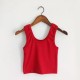 Women Edgy Cheap Basic High-waisted Solid Color Backless Crop Tank Top Women Edgy Cheap Basic High-waisted Solid Color Backless Crop Tank Top