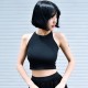 Women Edgy Cheap Basic High-waisted Solid Color Backless Crop Tank Top Women Edgy Cheap Basic High-waisted Solid Color Backless Crop Tank Top