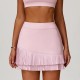 Women Fashion Casual Solid Color High Waist Pleated Pocket Sports Skirt Women Fashion Casual Solid Color High Waist Pleated Pocket Sports Skirt