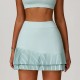 Women Fashion Casual Solid Color High Waist Pleated Pocket Sports Skirt Women Fashion Casual Solid Color High Waist Pleated Pocket Sports Skirt