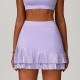 Women Fashion Casual Solid Color High Waist Pleated Pocket Sports Skirt Women Fashion Casual Solid Color High Waist Pleated Pocket Sports Skirt