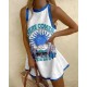 Summer Vacation Women Round Neck Sleeveless Casual Printed Dress Summer Vacation Women Round Neck Sleeveless Casual Printed Dress