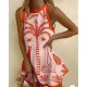 Summer Vacation Women Round Neck Sleeveless Casual Printed Dress Summer Vacation Women Round Neck Sleeveless Casual Printed Dress