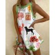 Summer Vacation Women Round Neck Sleeveless Casual Printed Dress Summer Vacation Women Round Neck Sleeveless Casual Printed Dress