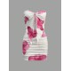 Summer Women Sexy Floral Printed Lace-Up Strapless Tube Top Slim-Fit Mini Skirt Set Summer Women Sexy Floral Printed Lace-Up Strapless Tube Top Slim-Fit Mini Skirt Set