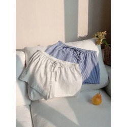 Casual Women Summer Stripe Drawstring Shorts