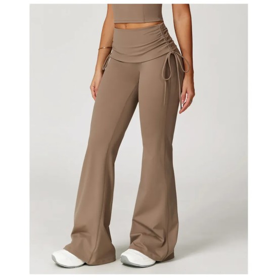 Women Fashion Casual Solid Color High Waist Flared Sports Pants Women Fashion Casual Solid Color High Waist Flared Sports Pants
