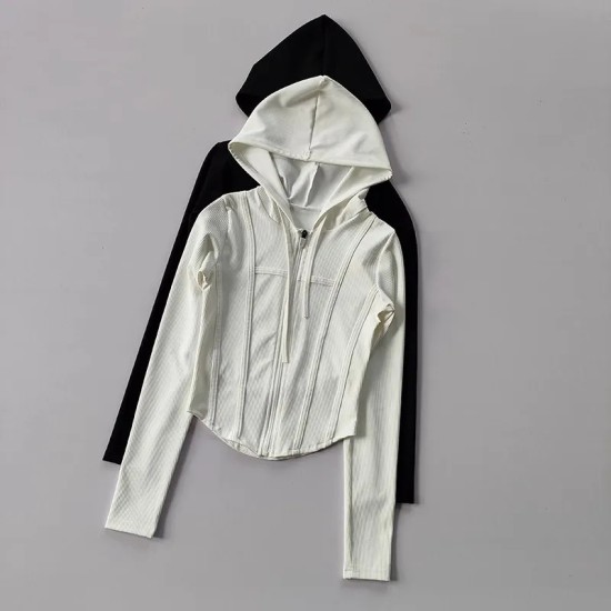 Women Fitness Sports Top Hooded Running Jacket Women Fitness Sports Top Hooded Running Jacket