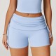 Women Fashion Casual Solid Color Tight Drawstring Yoga Shorts Women Fashion Casual Solid Color Tight Drawstring Yoga Shorts