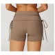 Women Fashion Casual Solid Color Tight Drawstring Yoga Shorts Women Fashion Casual Solid Color Tight Drawstring Yoga Shorts