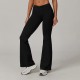 Women Fashion Casual Solid Color Crossed High Waist Tight Flared Yoga Pants Women Fashion Casual Solid Color Crossed High Waist Tight Flared Yoga Pants