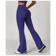 Women Fashion Casual Solid Color Crossed High Waist Tight Flared Yoga Pants Women Fashion Casual Solid Color Crossed High Waist Tight Flared Yoga Pants