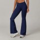 Women Fashion Casual Solid Color Crossed High Waist Tight Flared Yoga Pants Women Fashion Casual Solid Color Crossed High Waist Tight Flared Yoga Pants