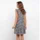 Women Fashion Causal Plaid Printed Sleeveless Loose Dress Women Fashion Causal Plaid Printed Sleeveless Loose Dress