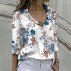 Summer Women Fashion Flower Printed Long Sleeve Loose Blouse Summer Women Fashion Flower Printed Long Sleeve Loose Blouse