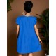 Women Fashion Casual Floral Printed Round Neck Short-Sleeve Loose Dress Women Fashion Casual Floral Printed Round Neck Short-Sleeve Loose Dress