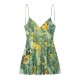 Vacation Summer Floral Leaf Leopard Polka Dot Printing Sling Dress Vacation Summer Floral Leaf Leopard Polka Dot Printing Sling Dress