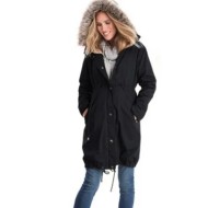 Pregnant Women Fashion Casual Stitching Fur Collar Zipper Multifunctional Hoodies Jacket