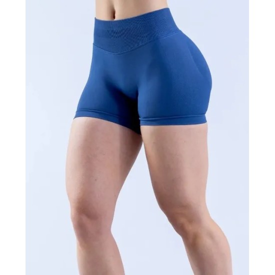 Women Fashion Solid Color High-Elastic Nylon Seamless Low-Waist Yoga Shorts Women Fashion Solid Color High-Elastic Nylon Seamless Low-Waist Yoga Shorts