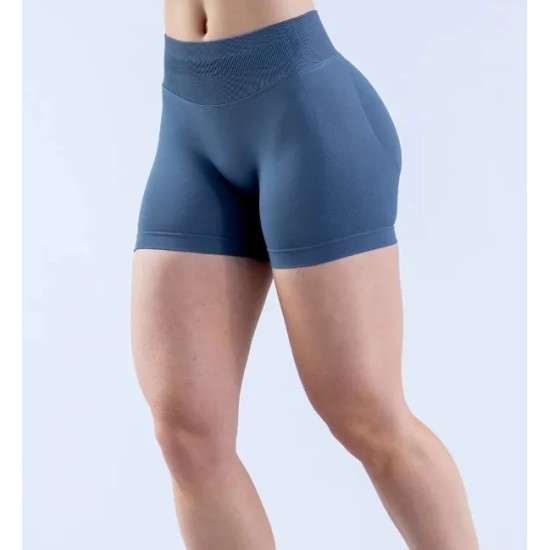 Women Fashion Solid Color High-Elastic Nylon Seamless Low-Waist Yoga Shorts Women Fashion Solid Color High-Elastic Nylon Seamless Low-Waist Yoga Shorts