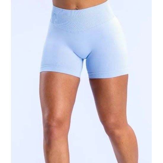 Women Fashion Solid Color High-Elastic Nylon Seamless Low-Waist Yoga Shorts Women Fashion Solid Color High-Elastic Nylon Seamless Low-Waist Yoga Shorts
