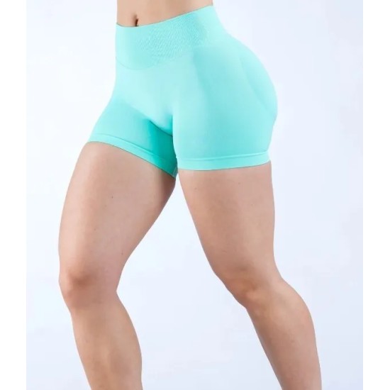 Women Fashion Solid Color High-Elastic Nylon Seamless Low-Waist Yoga Shorts Women Fashion Solid Color High-Elastic Nylon Seamless Low-Waist Yoga Shorts