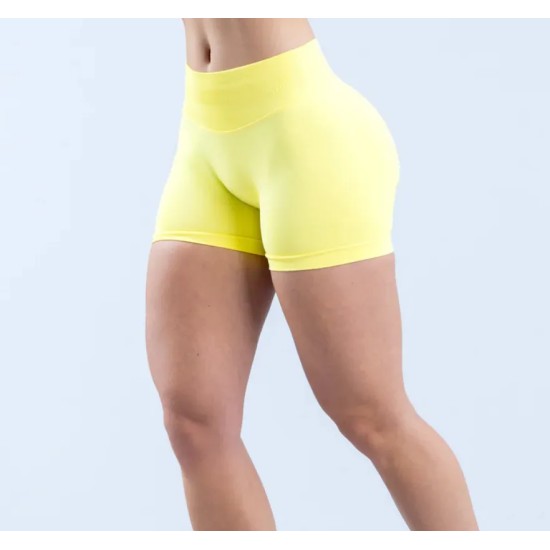 Women Fashion Solid Color High-Elastic Nylon Seamless Low-Waist Yoga Shorts Women Fashion Solid Color High-Elastic Nylon Seamless Low-Waist Yoga Shorts