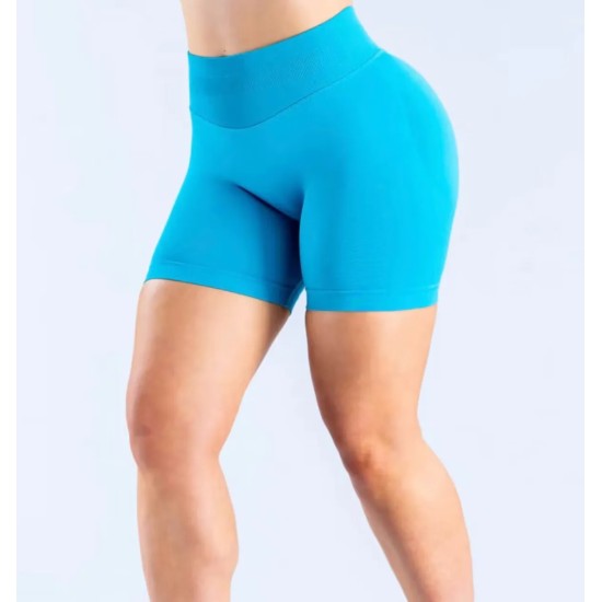 Women Fashion Solid Color High-Elastic Nylon Seamless Low-Waist Yoga Shorts Women Fashion Solid Color High-Elastic Nylon Seamless Low-Waist Yoga Shorts