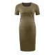 Pregnant Woman Casual Simple Solid Color Round Neck Short Sleeve Dress Pregnant Woman Casual Simple Solid Color Round Neck Short Sleeve Dress