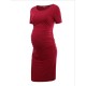 Pregnant Woman Casual Simple Solid Color Round Neck Short Sleeve Dress Pregnant Woman Casual Simple Solid Color Round Neck Short Sleeve Dress