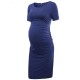 Pregnant Woman Casual Simple Solid Color Round Neck Short Sleeve Dress Pregnant Woman Casual Simple Solid Color Round Neck Short Sleeve Dress