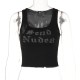 Women'S Fashion Letter Rhinestone Sleeveless Cropped Top Women'S Fashion Letter Rhinestone Sleeveless Cropped Top
