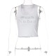 Women'S Fashion Letter Rhinestone Sleeveless Cropped Top Women'S Fashion Letter Rhinestone Sleeveless Cropped Top