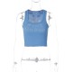 Women'S Fashion Letter Rhinestone Sleeveless Cropped Top Women'S Fashion Letter Rhinestone Sleeveless Cropped Top