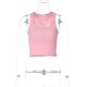 Women'S Fashion Letter Rhinestone Sleeveless Cropped Top Women'S Fashion Letter Rhinestone Sleeveless Cropped Top