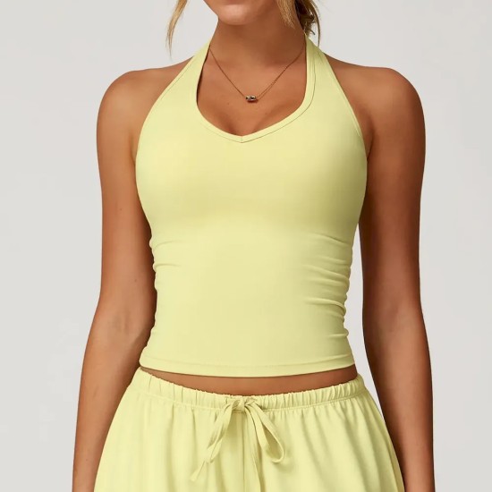 Women Fashion Casual Solid Color Backless Yoga Sports Tank Top Women Fashion Casual Solid Color Backless Yoga Sports Tank Top
